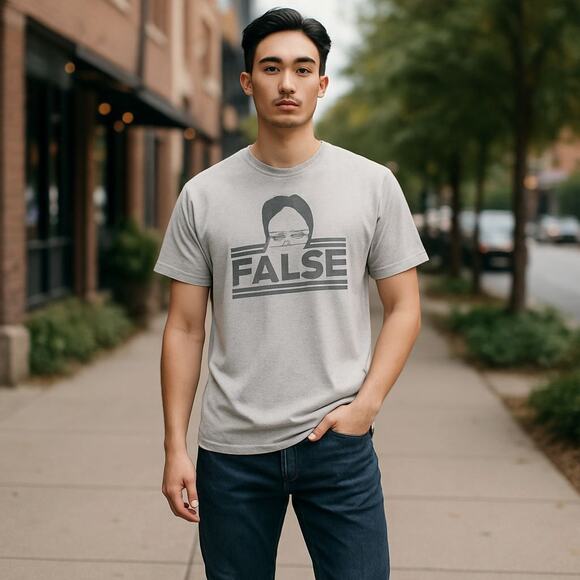 Dwight Schrute False t shirt from the office. Size M Ripple Junction preowned - Picture 2 of 8